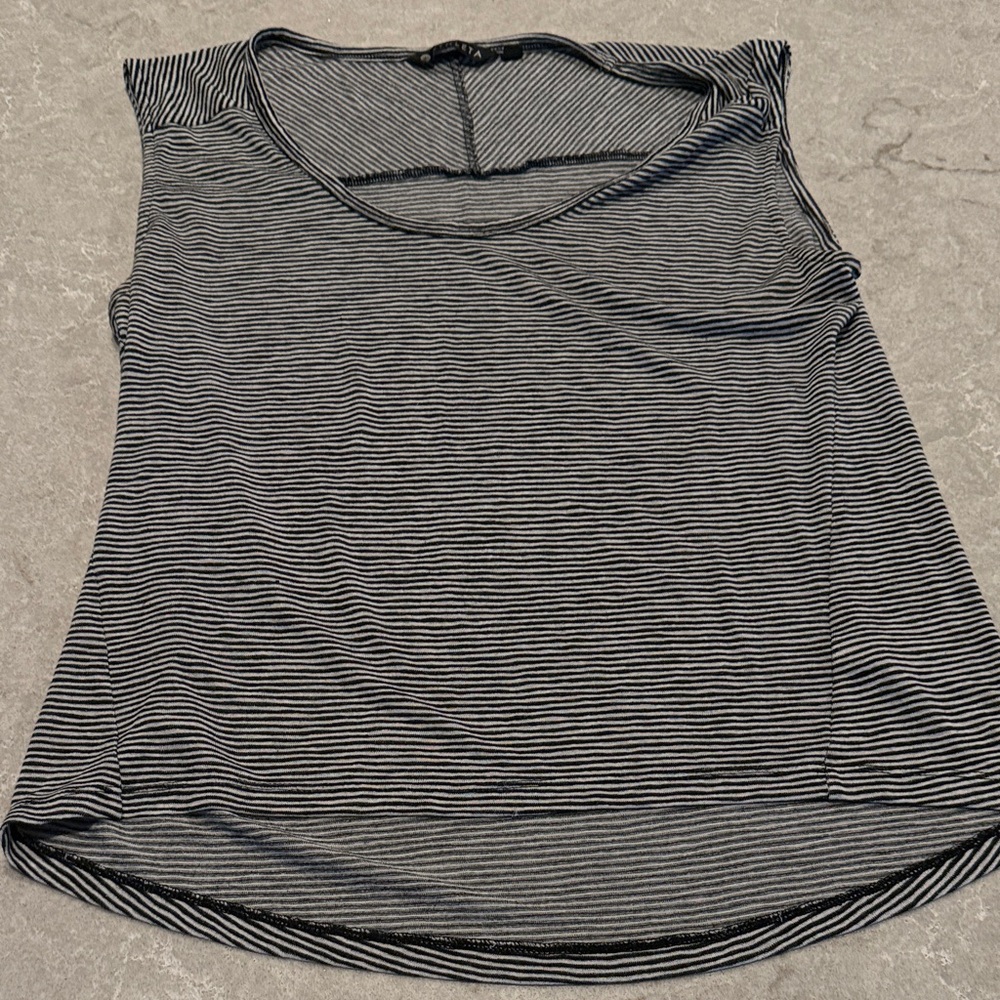 Athleta Striped Tank Top in Black and White